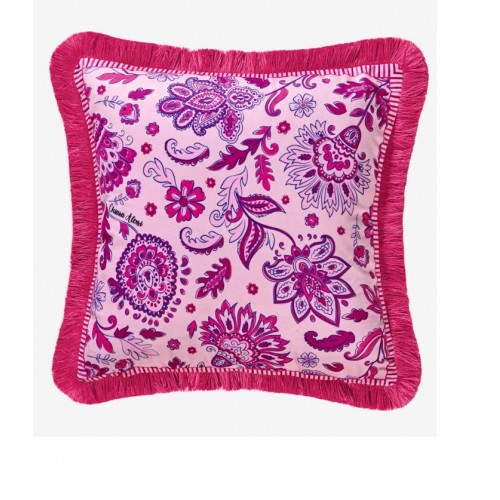 CHIARA ALESSI PEMBE KADİFE DEKORATİF YASTIK 45X45