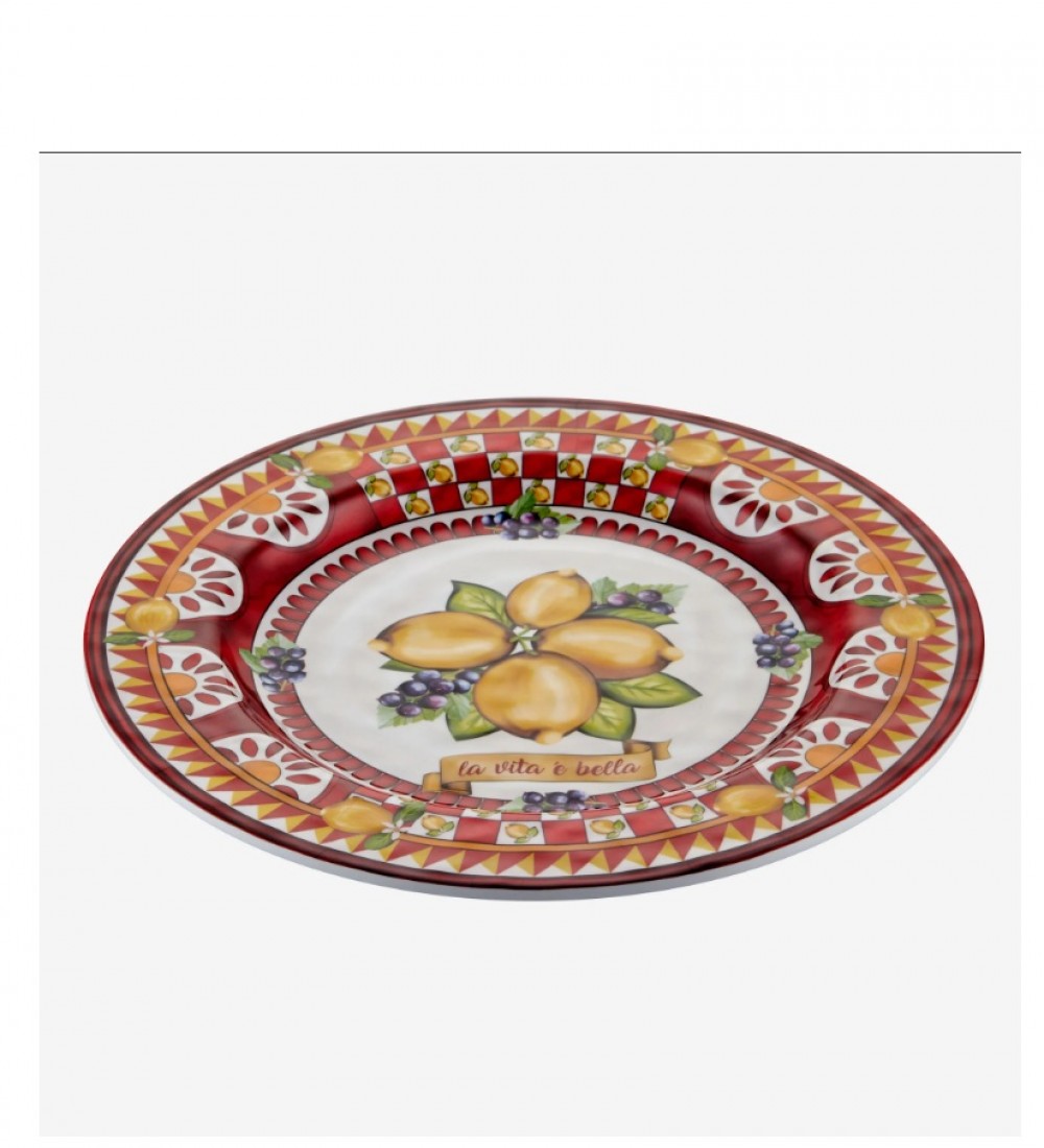 Chiara Alessi Kırmızı Melamin Yemek Tabağı 28 Cm CAMC1080RD1