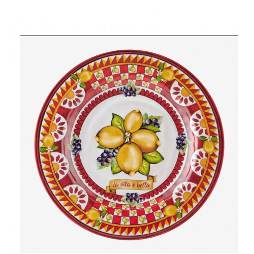 Chiara Alessi Kırmızı Melamin Yemek Tabağı 28 Cm CAMC1080RD1