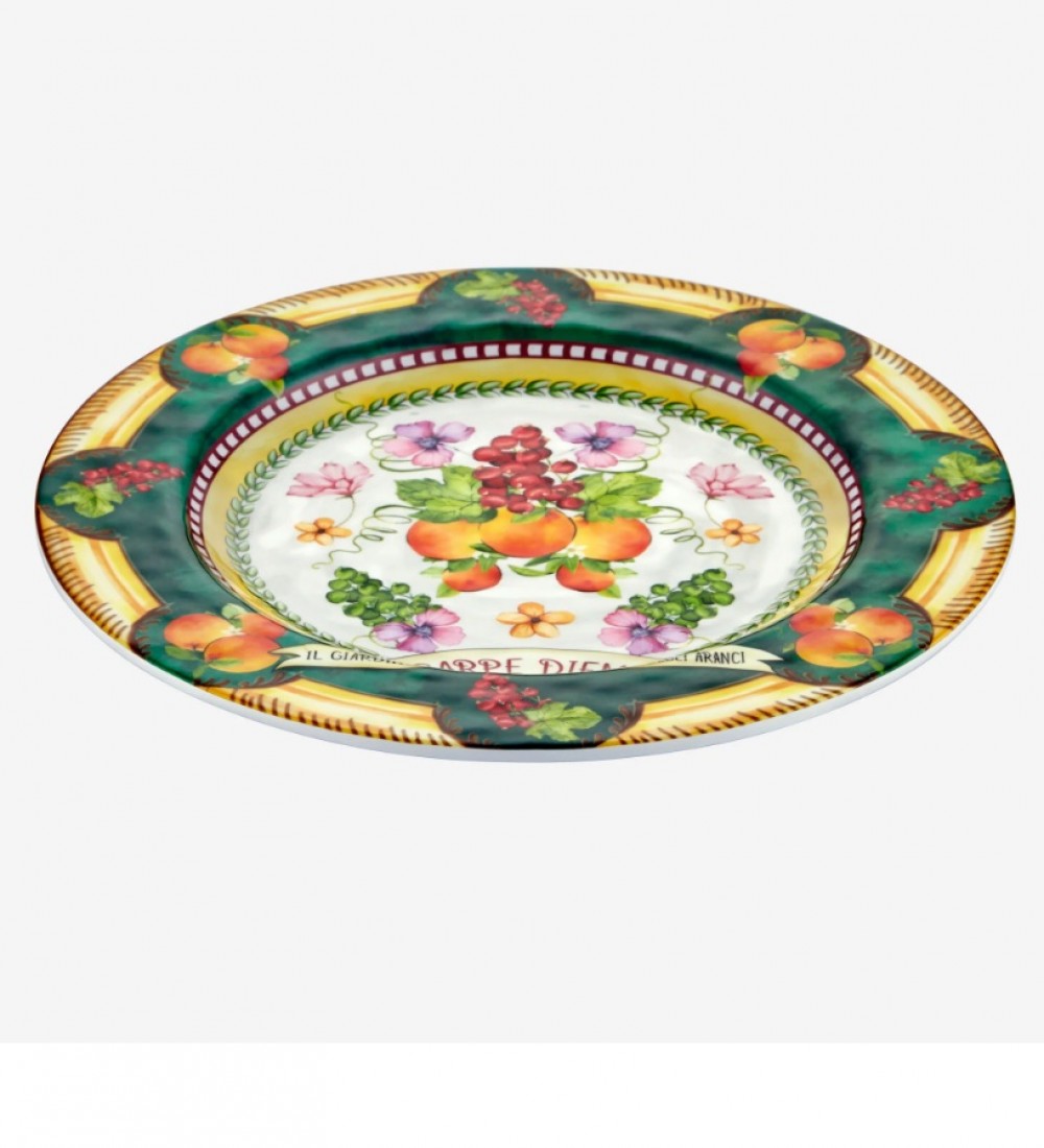 Chiara Alessi Carpe Diem Yeşil Melamin Yemek Tabağı  28 cm CAMCD1080GR1