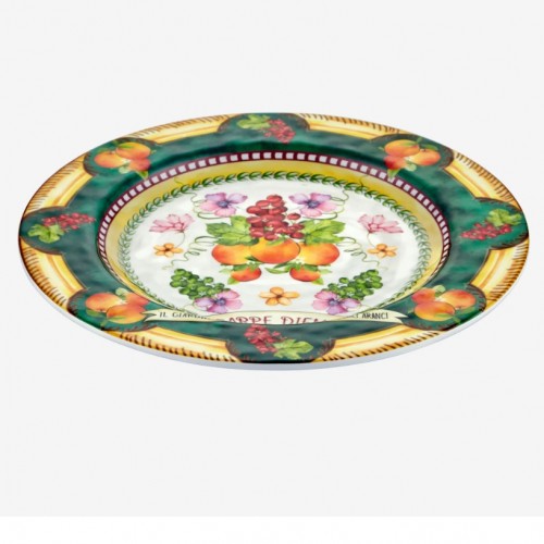 Chiara Alessi Carpe Diem Yeşil Melamin Yemek Tabağı  28 cm CAMCD1080GR1