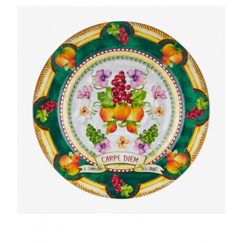 Chiara Alessi Carpe Diem Yeşil Melamin Yemek Tabağı  28 cm CAMCD1080GR1