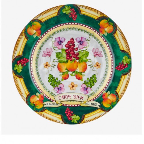 Chiara Alessi Carpe Diem Yeşil Melamin Yemek Tabağı  28 cm CAMCD1080GR1