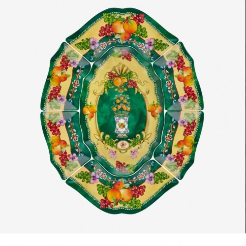 Chiara Alessi Yeşil Melamin Meze Tabağı 7 Parça CAMCD4123GR1