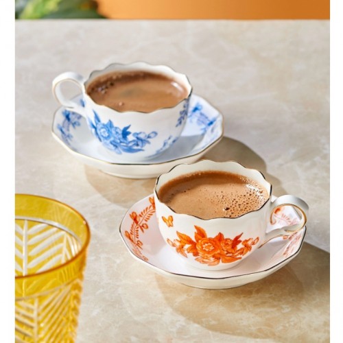 Chiara Alessi Turuncu Porselen Kahve Fincan Seti 100 Ml Primavera Collection  CAPBC984OR2