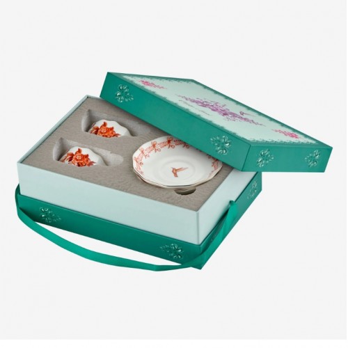Chiara Alessi Turuncu Porselen Kahve Fincan Seti 100 Ml Primavera Collection  CAPBC984OR2