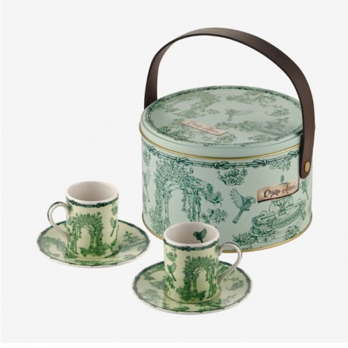 Chiara Alessi Yeşil Porselen Kahve Fincan Seti 120 Ml