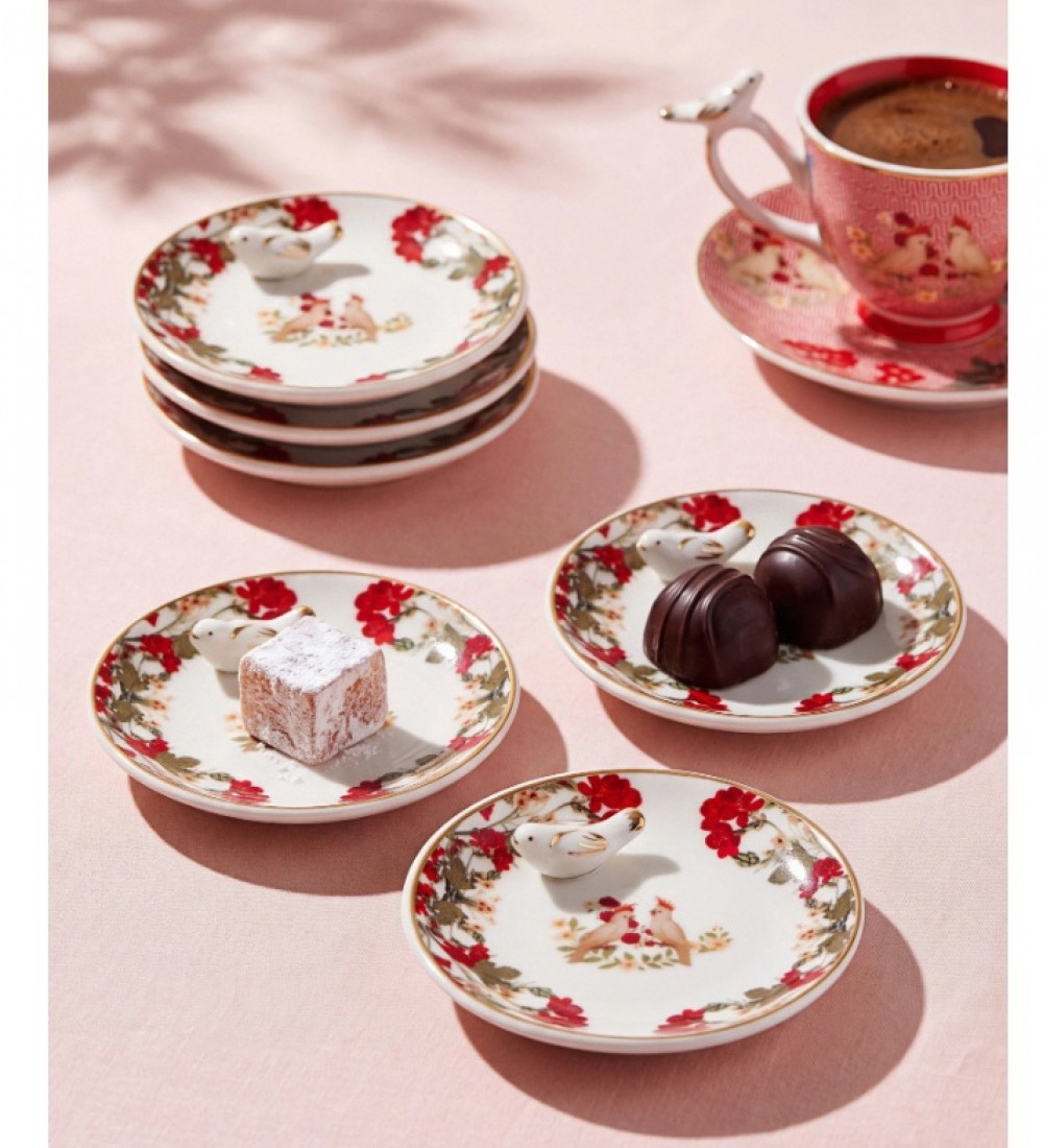 Chiara Alessi Beyaz Porselen Petit Four Tabağı 7,7X1,4 Cm CAPSLMPWH