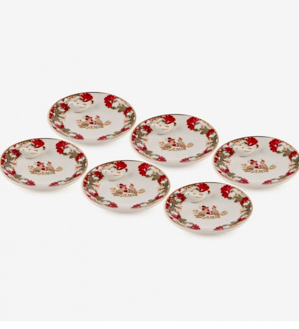 Chiara Alessi Beyaz Porselen Petit Four Tabağı 7,7X1,4 Cm CAPSLMPWH