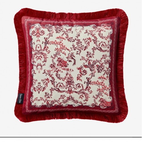 Chiara Alessi Kırmızı Kadife Dekoratif Yastık 45X45 Cm CATFG4343RD