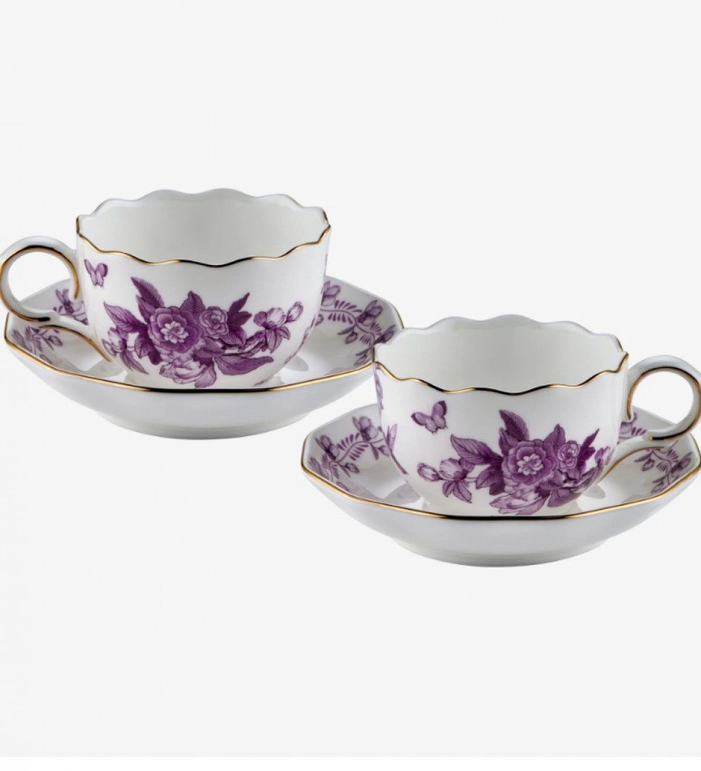 Pembe Porselen Kahve Fincan Seti 85 Ml Primavera Collection by Chiara Alessi