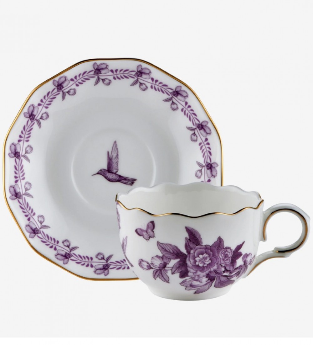Mor Porselen Kahve Fincan Seti 85 Ml Primavera Collection by Chiara Alessi