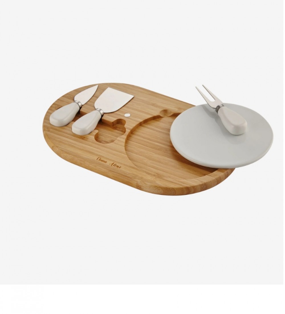 Chiara Alessi Kahverengi Ahşap Peynir Sunum Tabağı Acacia Elegance Collection