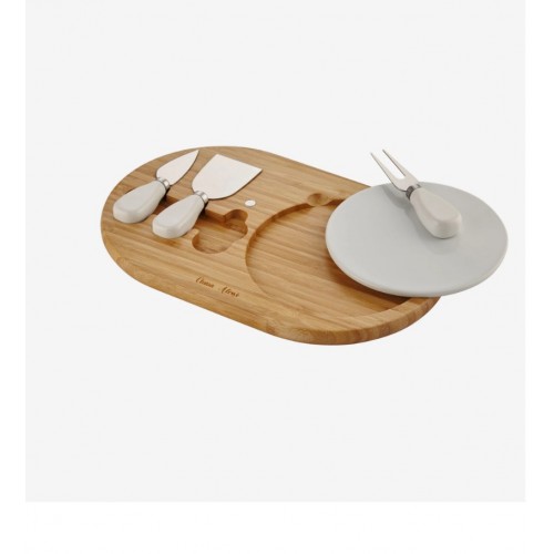 Chiara Alessi Kahverengi Ahşap Peynir Sunum Tabağı Acacia Elegance Collection