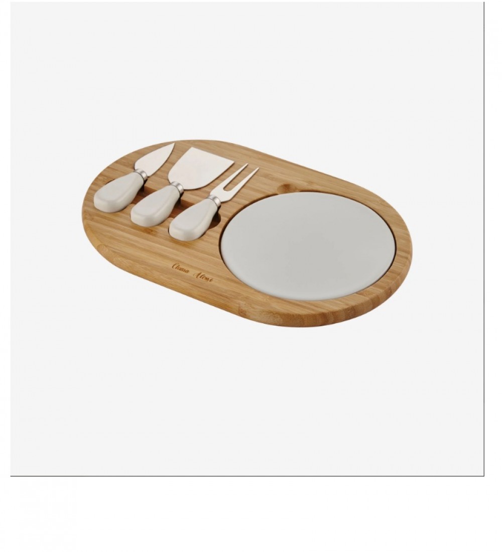 Chiara Alessi Kahverengi Ahşap Peynir Sunum Tabağı Acacia Elegance Collection