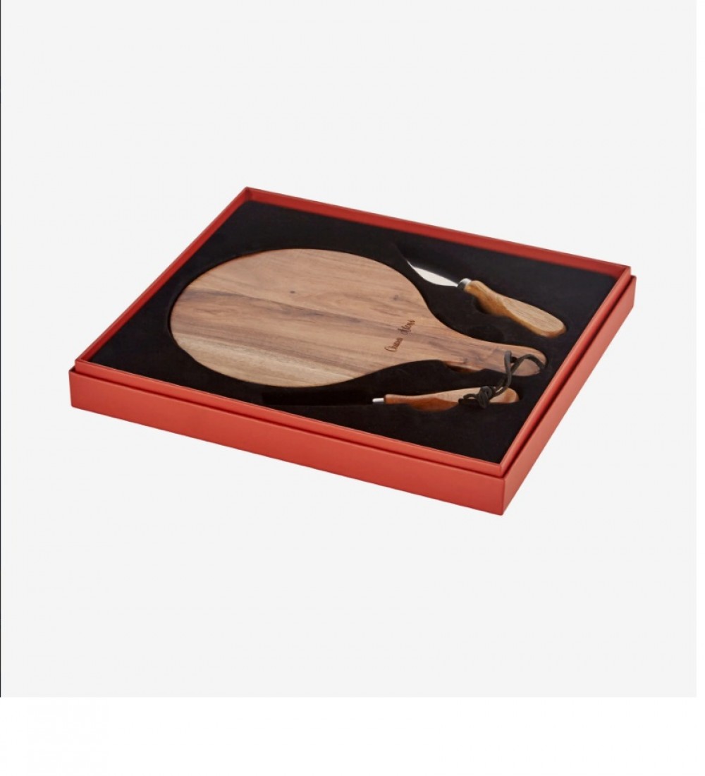 Chiara Alessi Kahverengi Ahşap Peynir Sunum Tabağı Acacia Elegance Collection