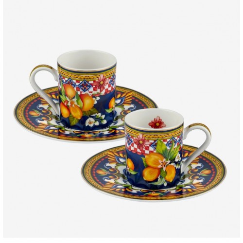 Chiara Alessi Mavi Porselen Kahve Fincan Seti 120 Ml 