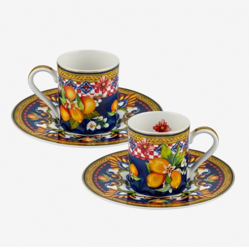 Chiara Alessi Mavi Porselen Kahve Fincan Seti 120 Ml 