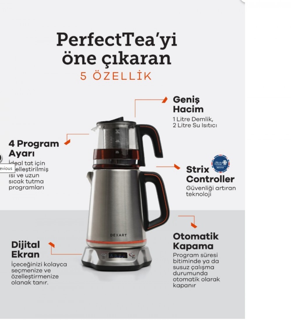 DEXART PerfectTea Dijital Çay Makinesi