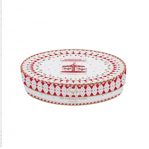 Easy Life 4'lü Porselen Pasta Tabağı 19 cm 