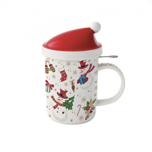 Easy Life Porselen Kulplu Bardak Kapaklı ve Metal Demlikli 370 ml 1345 CRFR