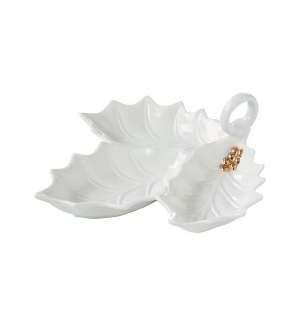 Easy Life Holly Berries Porselen Meze Tabağı 22*20 cm