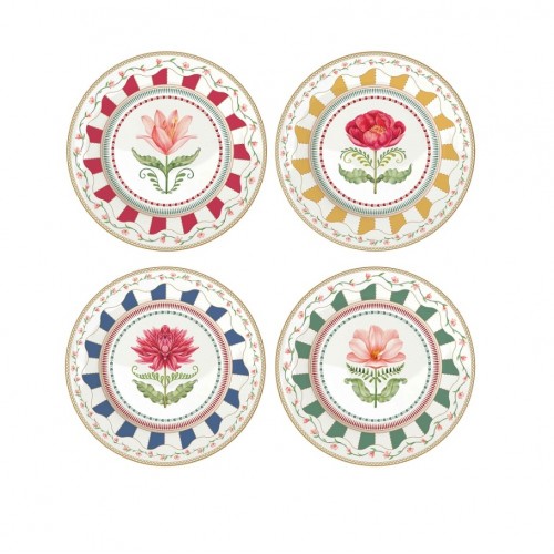 Easy Life 4' lü Porselen Pasta Tabağı Seti 19cm 0924 FLRY