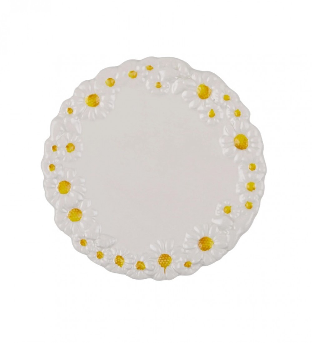 EDELWEISS ITALY CAMMOMİLLA BEYAZ SERVİS TABAĞI 36X36 CM