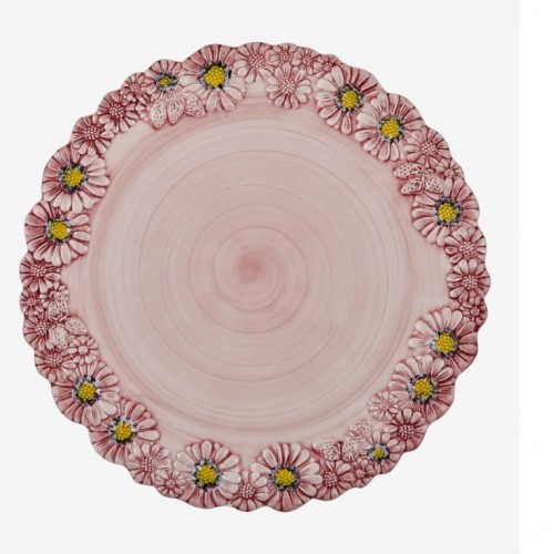 EDELWEISS ITALY CAMMOMİLLA KIRMIZI SERVİS TABAĞI 36X36 CM
