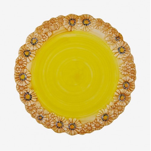 EDELWEISS ITALY CAMMOMİLLA SARI SERVİS TABAĞI 36X36 CM