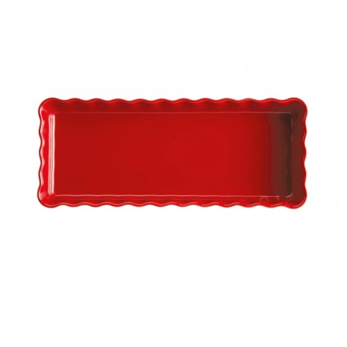 Emile Henry Tart-Börek-Fırın Kabı Dikdörtgen 36.5 x 15 cm Kırmızı/Burgundy