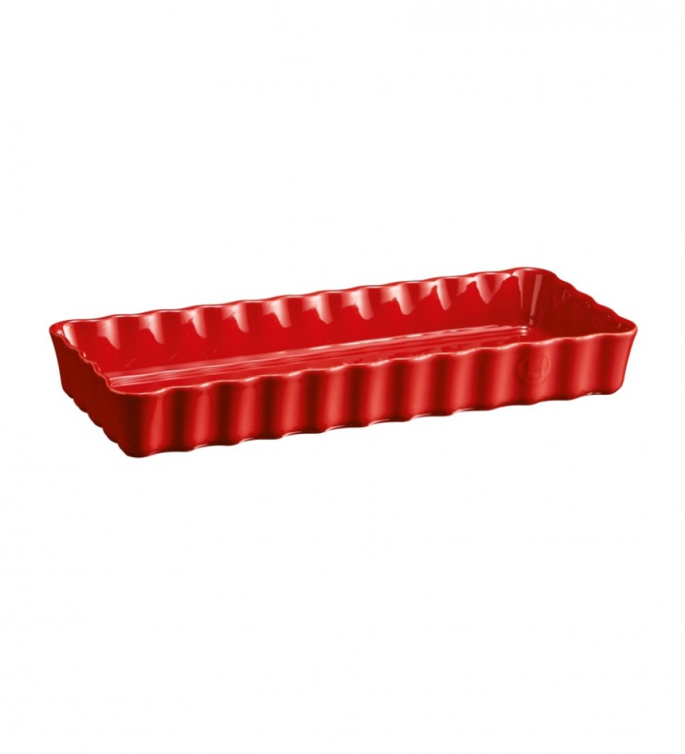 Emile Henry Tart-Börek-Fırın Kabı Dikdörtgen 36.5 x 15 cm Kırmızı/Burgundy