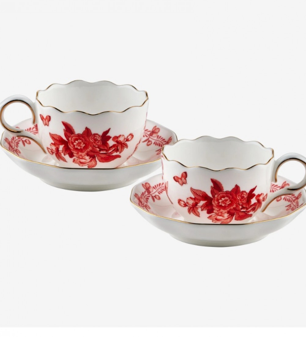 Chiara Alessi Kırmızı Porselen Kahve Fincan Seti 100 Ml Primavera Collection CAPBC984RD2