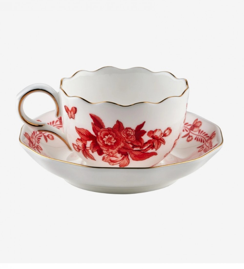 Chiara Alessi Kırmızı Porselen Kahve Fincan Seti 100 Ml Primavera Collection CAPBC984RD2