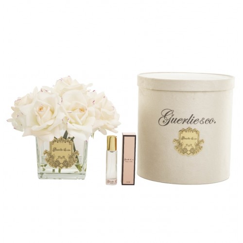 GUERLİE & CO 7 GÜL KREM PEMBE KARE GOLD 