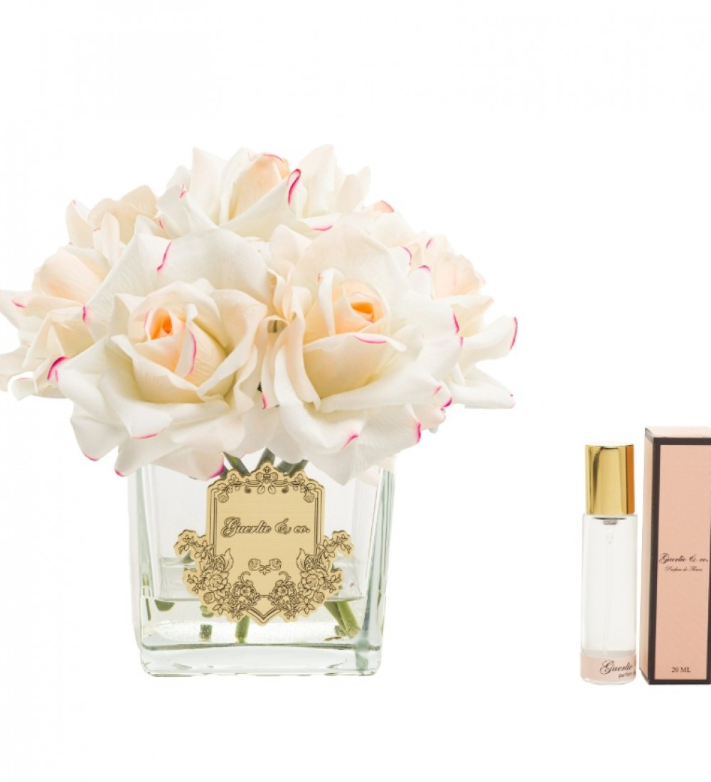 GUERLİE & CO 7 GÜL KREM PEMBE KARE GOLD