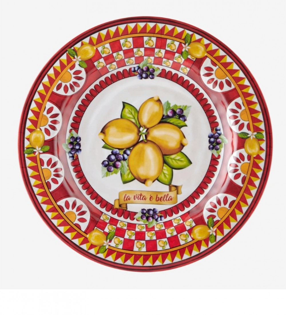 Chiara Alessi Kırmızı Melamin Yemek Tabağı 28 Cm CAMC1080RD1