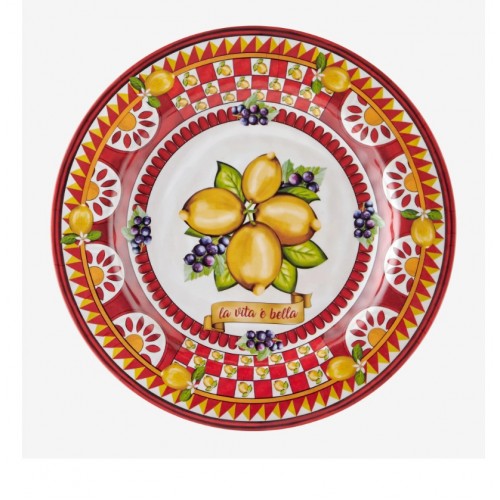 Chiara Alessi Kırmızı Melamin Yemek Tabağı 28 Cm CAMC1080RD1