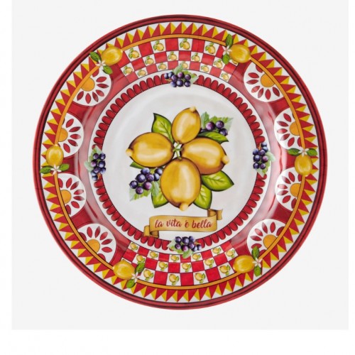 Chiara Alessi Kırmızı Melamin Yemek Tabağı 28 Cm CAMC1080RD1