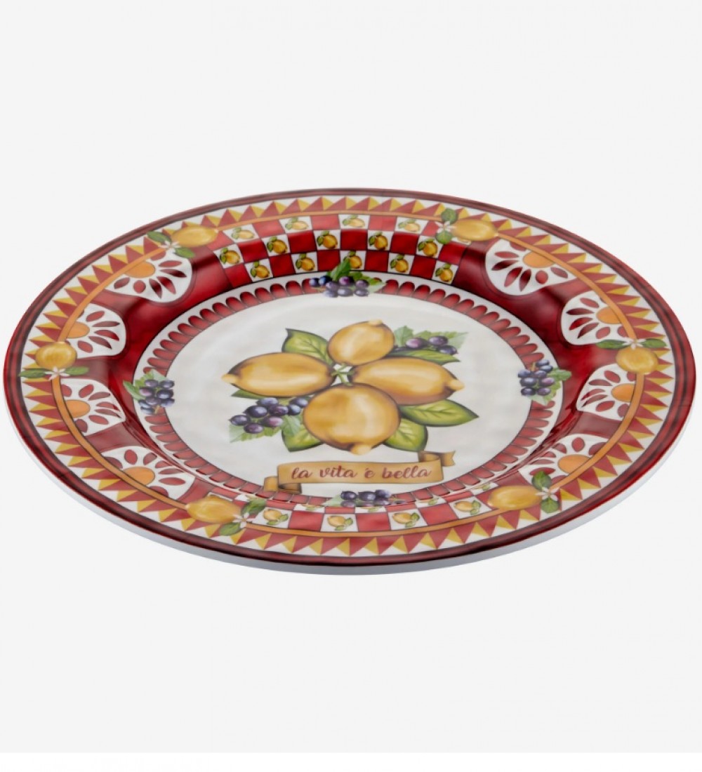 Chiara Alessi Kırmızı Melamin Yemek Tabağı 28 Cm CAMC1080RD1