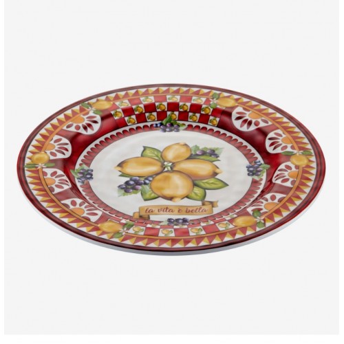 Chiara Alessi Kırmızı Melamin Yemek Tabağı 28 Cm CAMC1080RD1