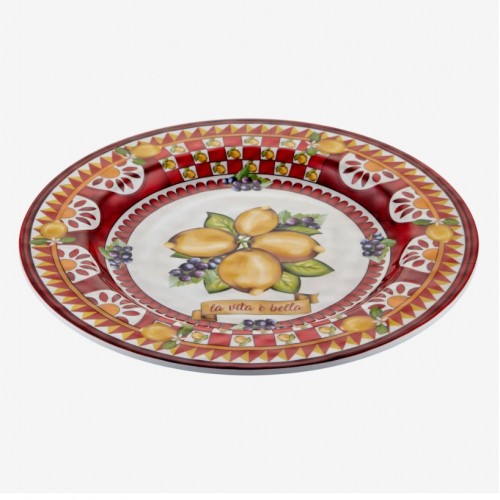 Chiara Alessi Kırmızı Melamin Yemek Tabağı 28 Cm CAMC1080RD1