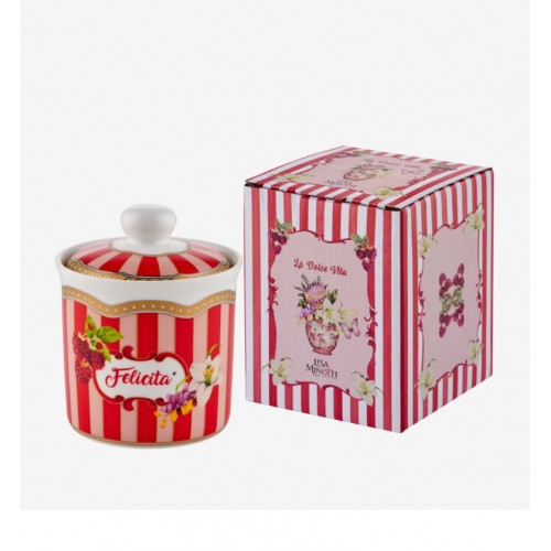 Lisa Minotti Kırmızı Porselen Saklama Kabı 300 Ml LMPPLSC300RD