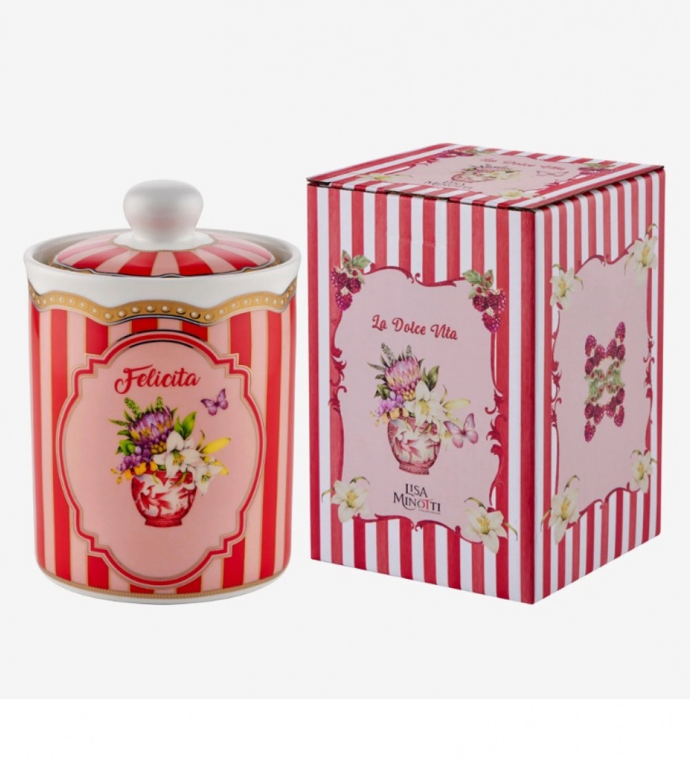 Lisa Minotti Kırmızı Porselen Saklama Kabı 700 Ml LMPPLBC700RD