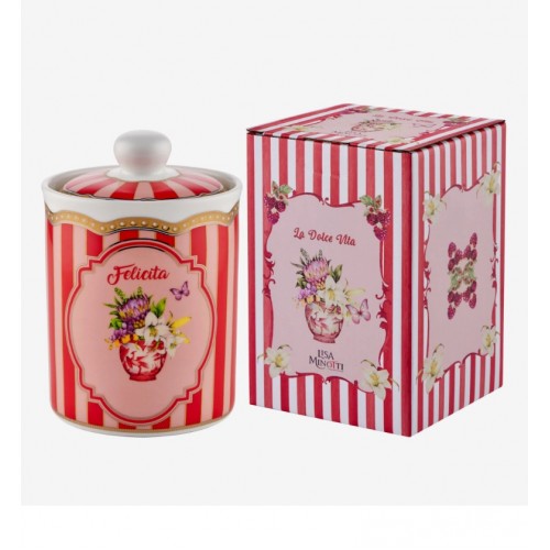 Lisa Minotti Kırmızı Porselen Saklama Kabı 700 Ml LMPPLBC700RD