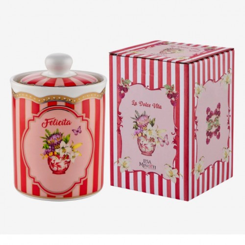 Lisa Minotti Kırmızı Porselen Saklama Kabı 700 Ml LMPPLBC700RD