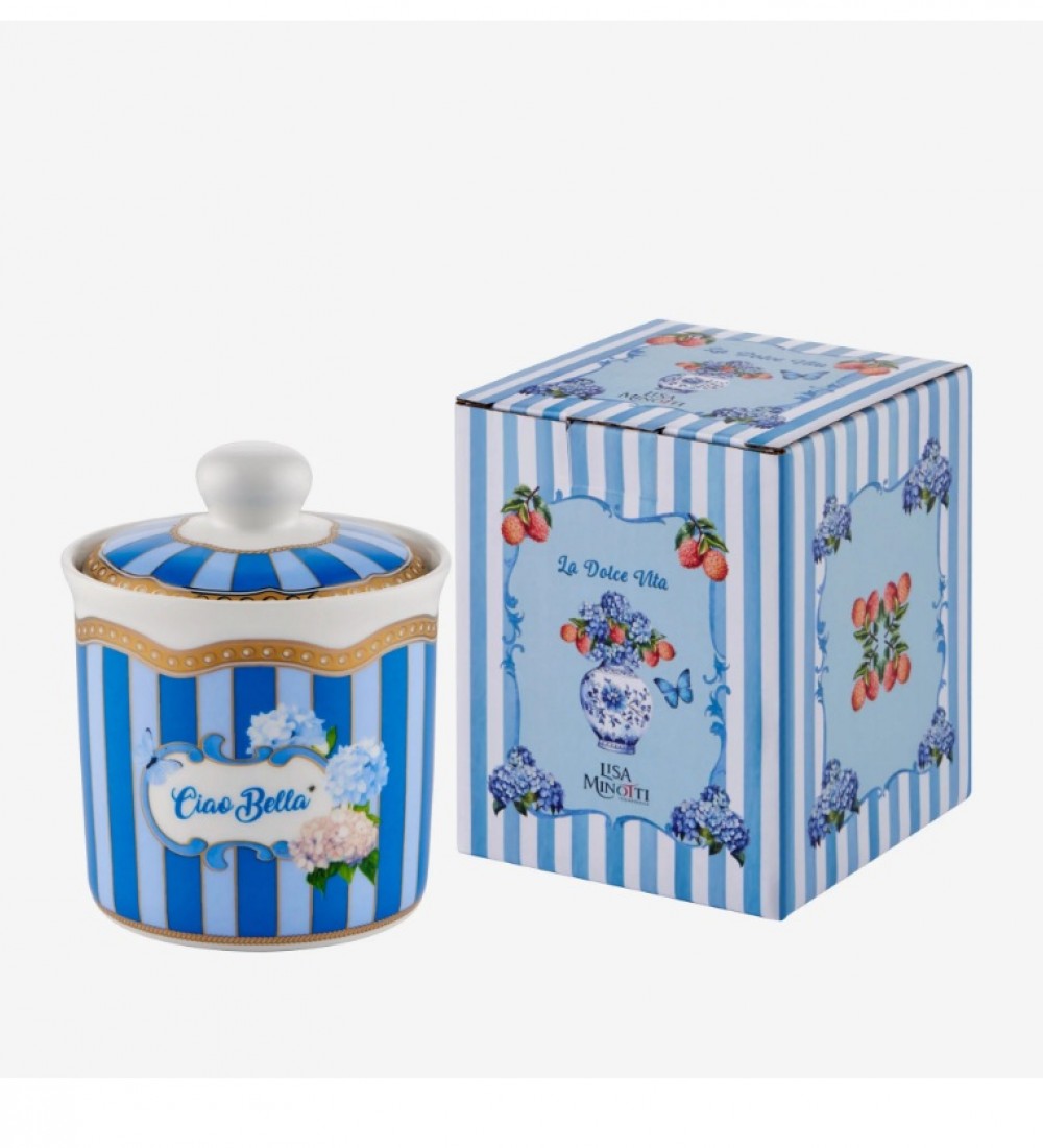 Lisa Minotti Mavi Porselen Saklama Kabı 300 Ml LMPPLSC300BL