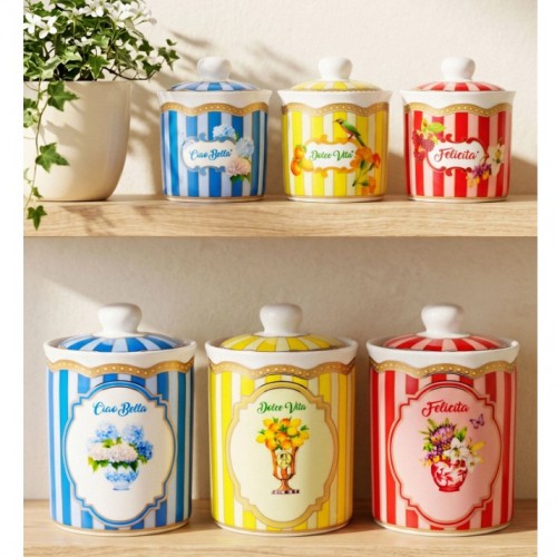 Lisa Minotti Kırmızı Porselen Saklama Kabı 300 Ml LMPPLSC300RD