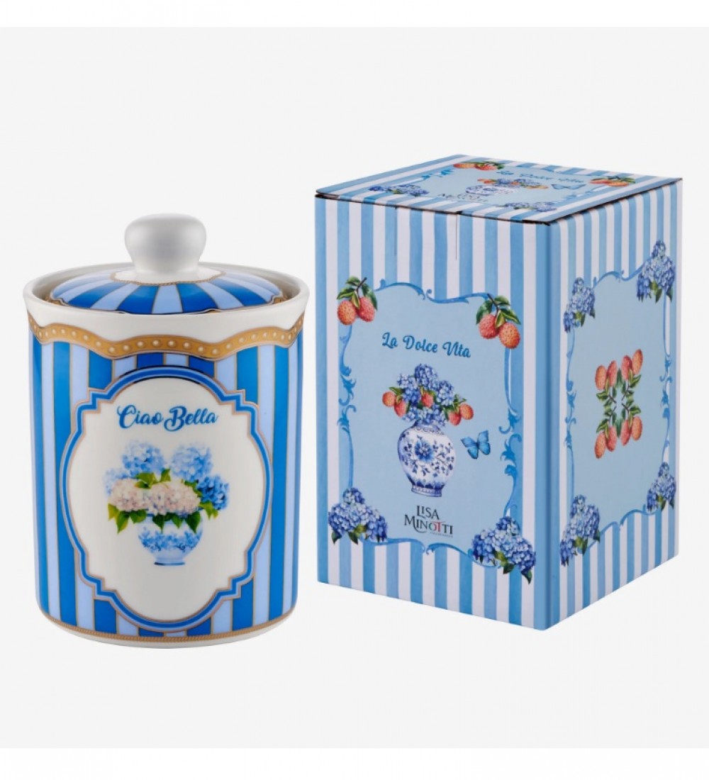 Lisa Minotti Mavi Porselen Saklama Kabı 700 Ml LMPPLBC700BL