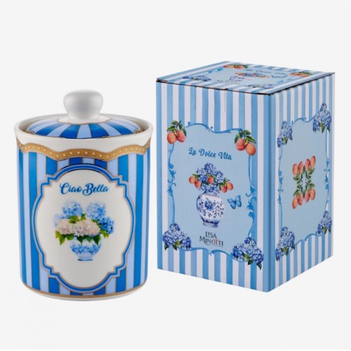 Lisa Minotti Mavi Porselen Saklama Kabı 700 Ml LMPPLBC700BL